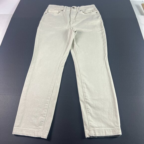 Good American Jeans Women's 29x26* Classic High Rise Straight White Denim Tag 28 - Picture 1 of 16